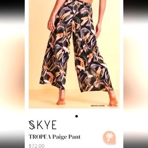 Skye Wide Leg Split Open Sided Wrap Tropical Floral Resort Tie Palazzo Pant